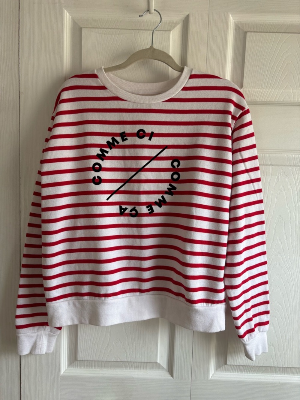 Nordstrom Cotton On White Red Comme Ci Novelty Sweatshirt Resort Cruise M Lounge